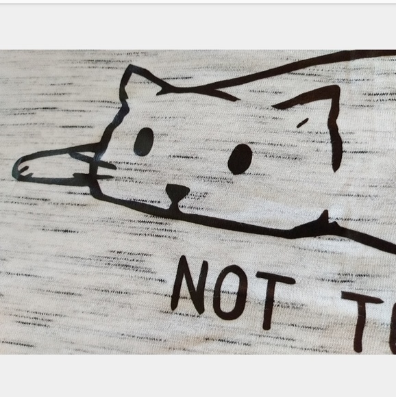 Clearance! Not today lazy cat black white t shirt - Picture 2 of 3